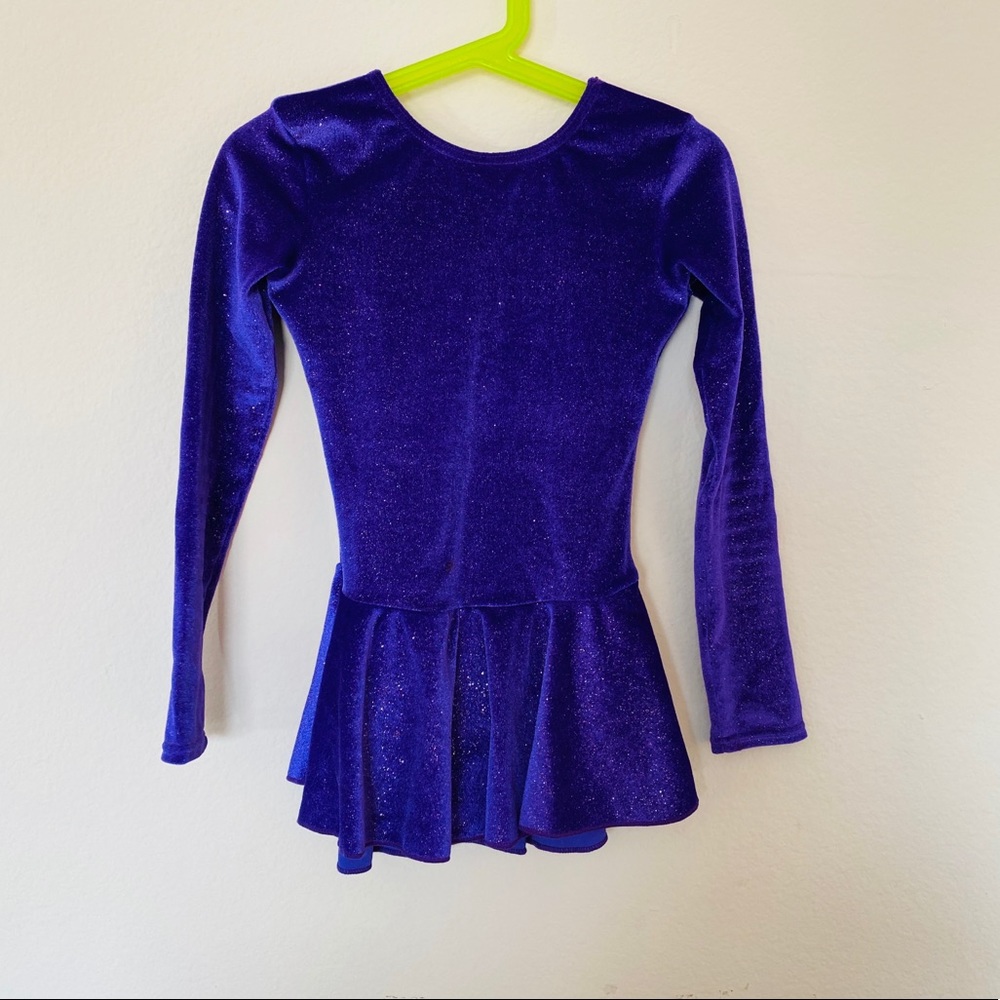 Mondor Girls Velvet Figure Skating Dress